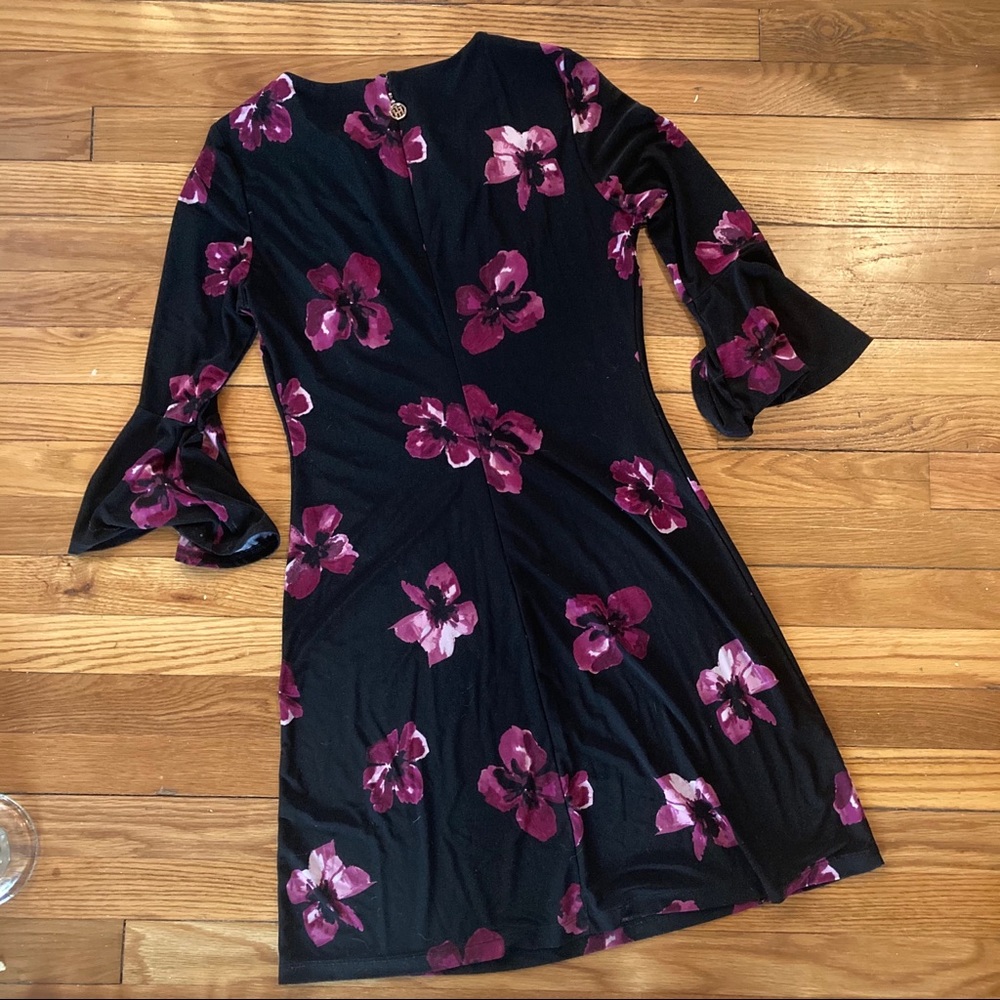 Tommy Hilfiger Black Floral Print Dress - Picture 7 of 13